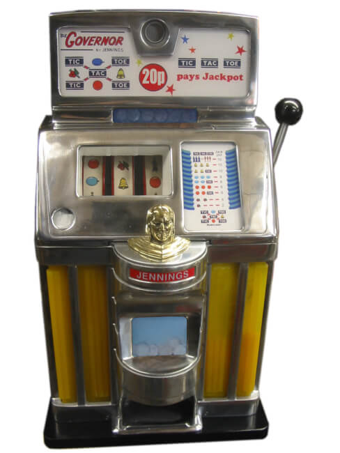 A vintage one armed bandit Stock Photo