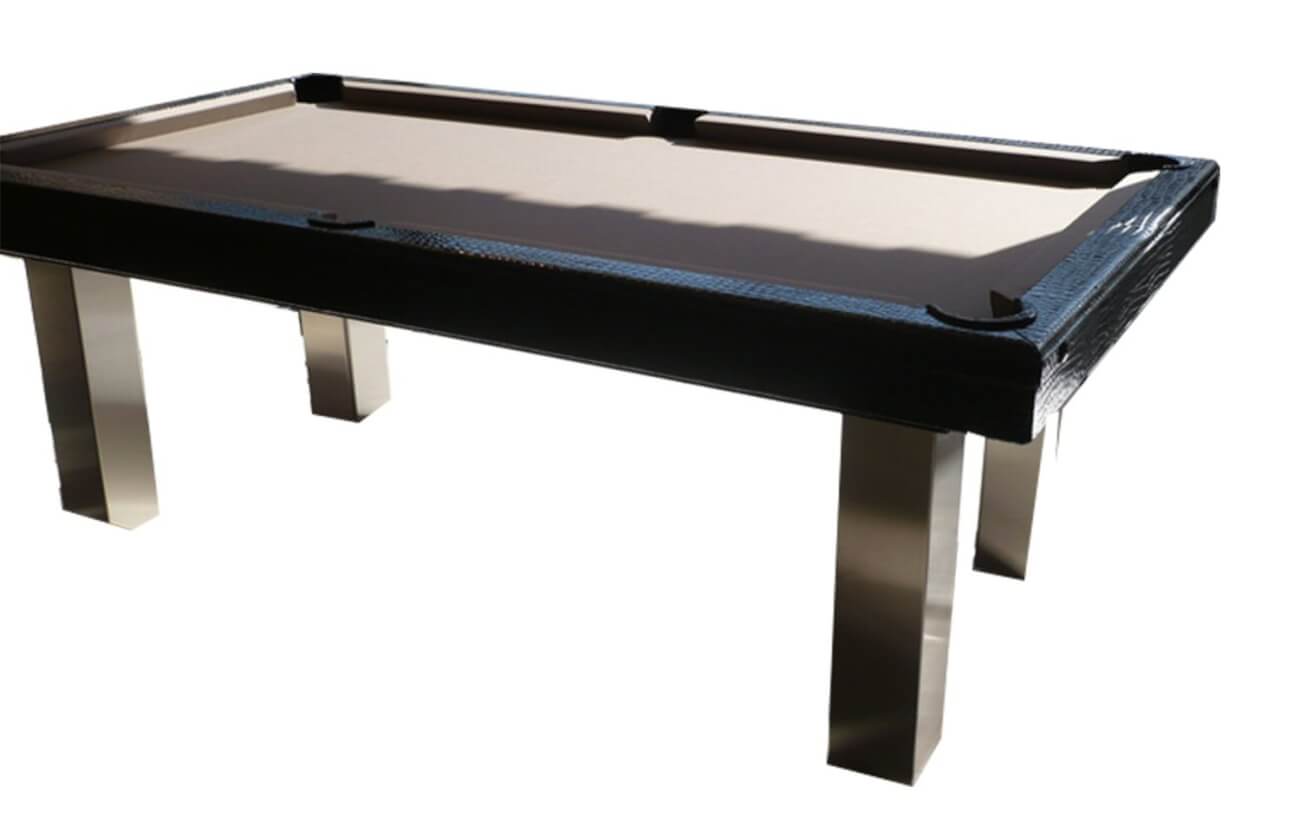 Billard Toulet Leather Patent Slate Bed Pool Table