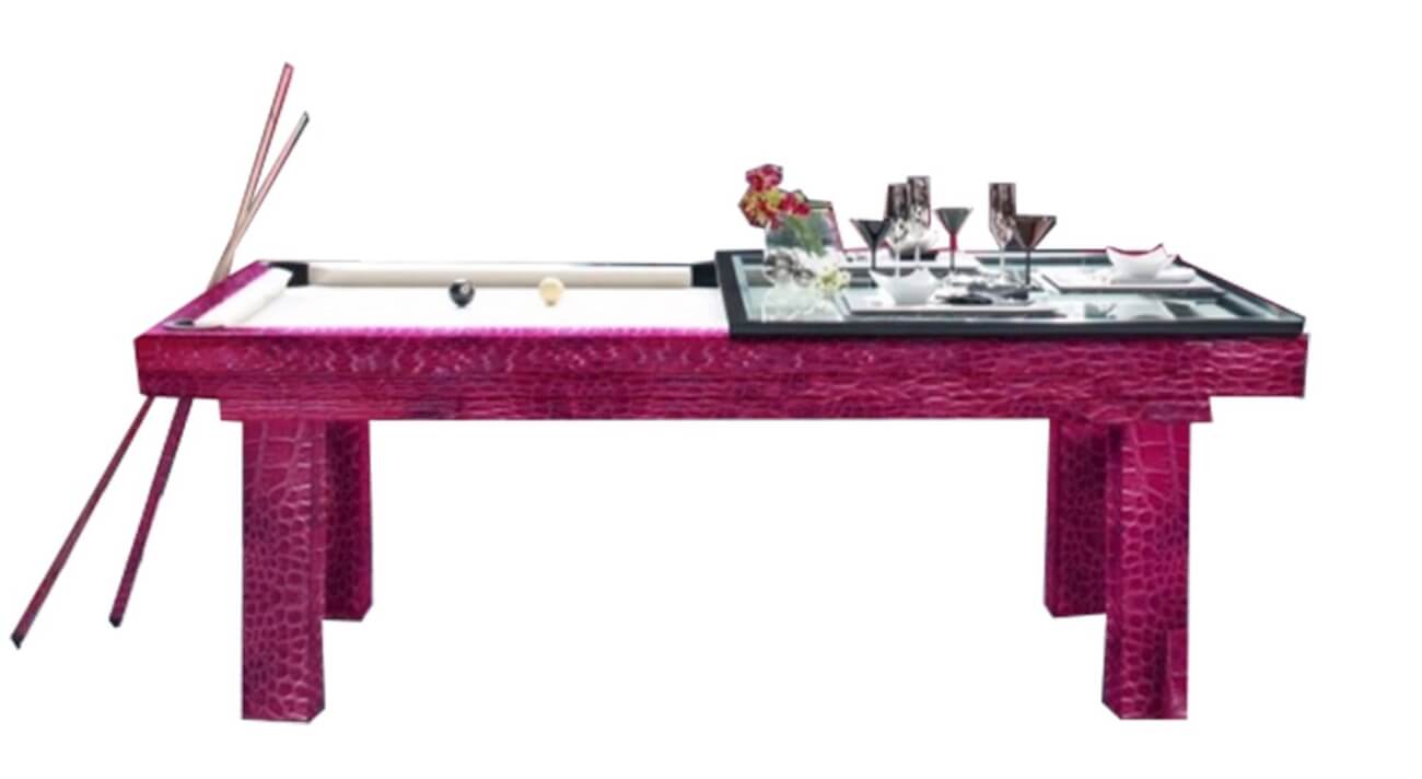 Billard Toulet Leather Penelope Slate Bed Pool Table