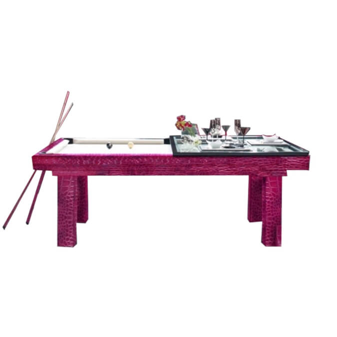 Billard Toulet Leather Penelope Slate Bed Pool Table