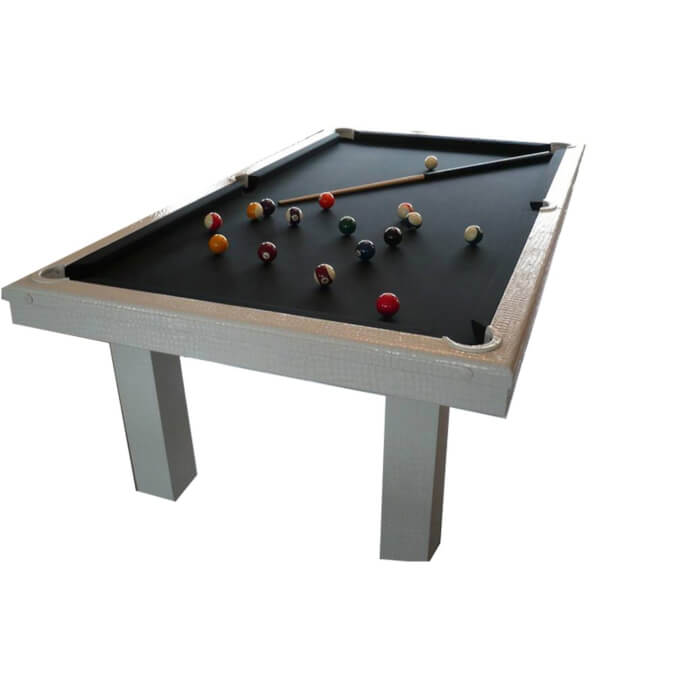 Billard Toulet Leather Pearl American Slate Bed Pool Table