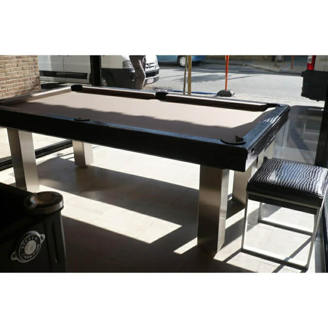 Billard Toulet Leather Patent Slate Bed Snooker Table
