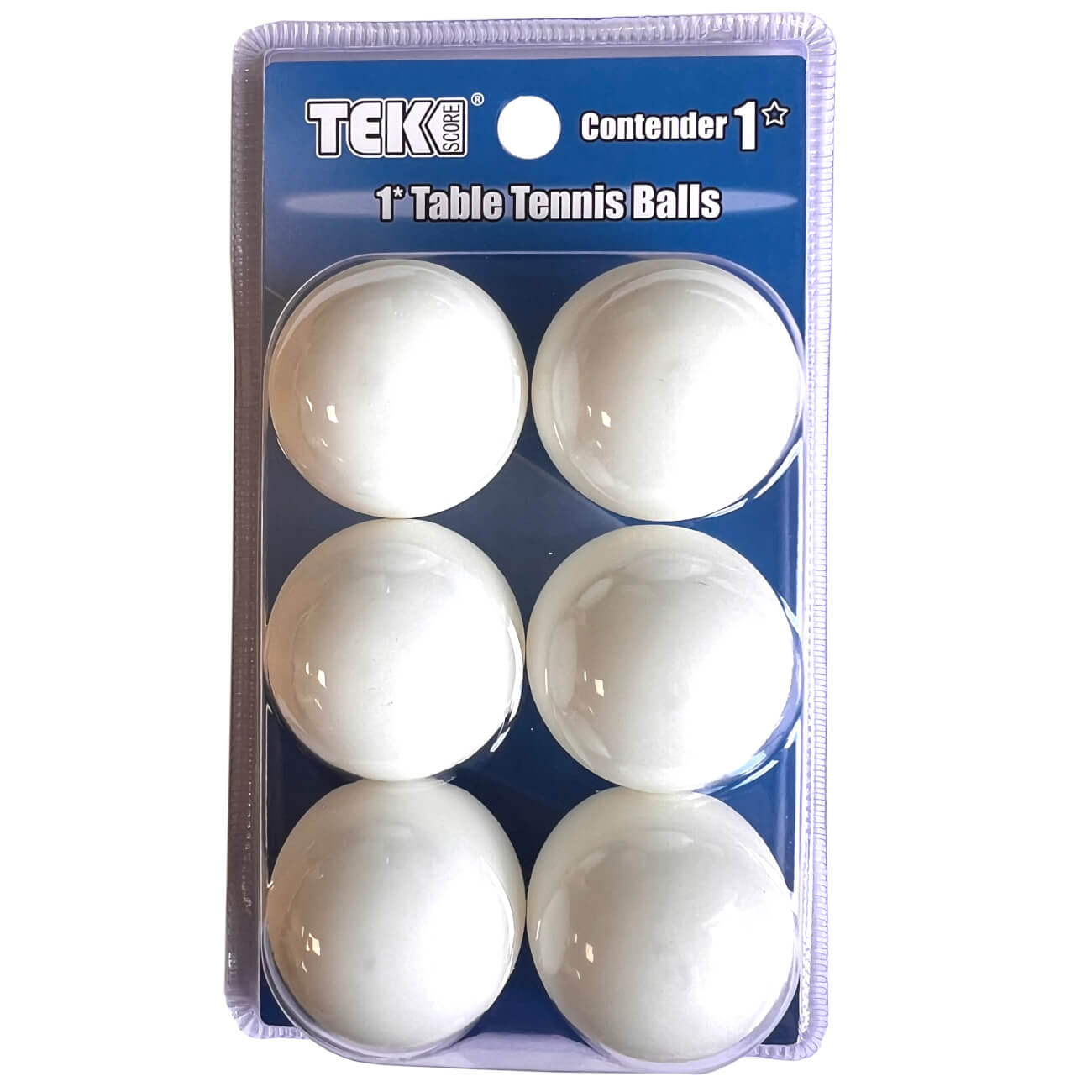 TekScore Pack of 6 1* Table Tennis Balls