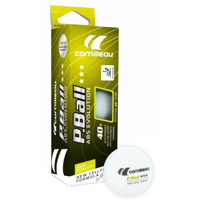 Cornilleau ABS Evolution ITTF 3* P-Balls (Set of 3)