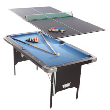 Tekscore Folding Leg Pool Table with Table Tennis Top