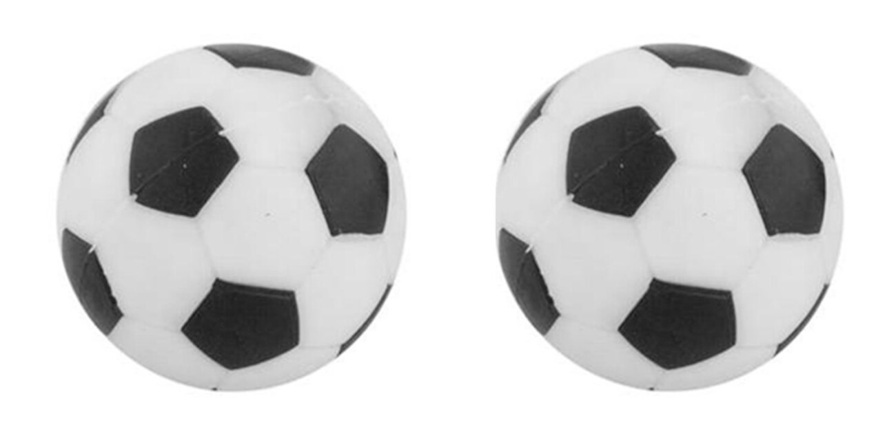 Strikeworth 31mm Black and White Football Table Balls