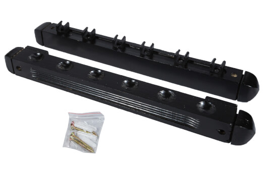 Wall Mounted Cue Rack For 6 Cues (Black)
