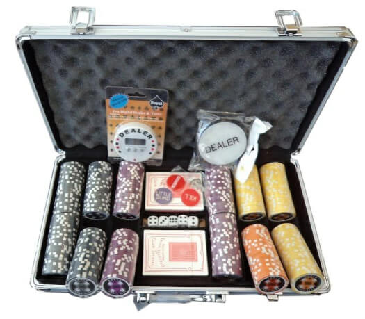 World Poker Club 300pc Numbered Poker Chip Set - High Denominations