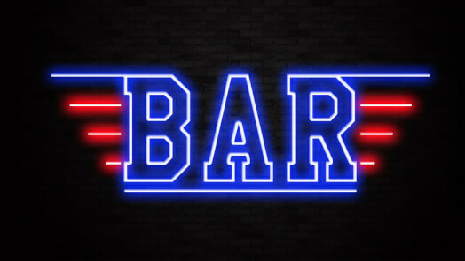 Neon Bar Signes Signes Signes Pistolet Lumineux Bars Lampes à LED Wall X20 Ailes Lampe Artwork Jeux Février