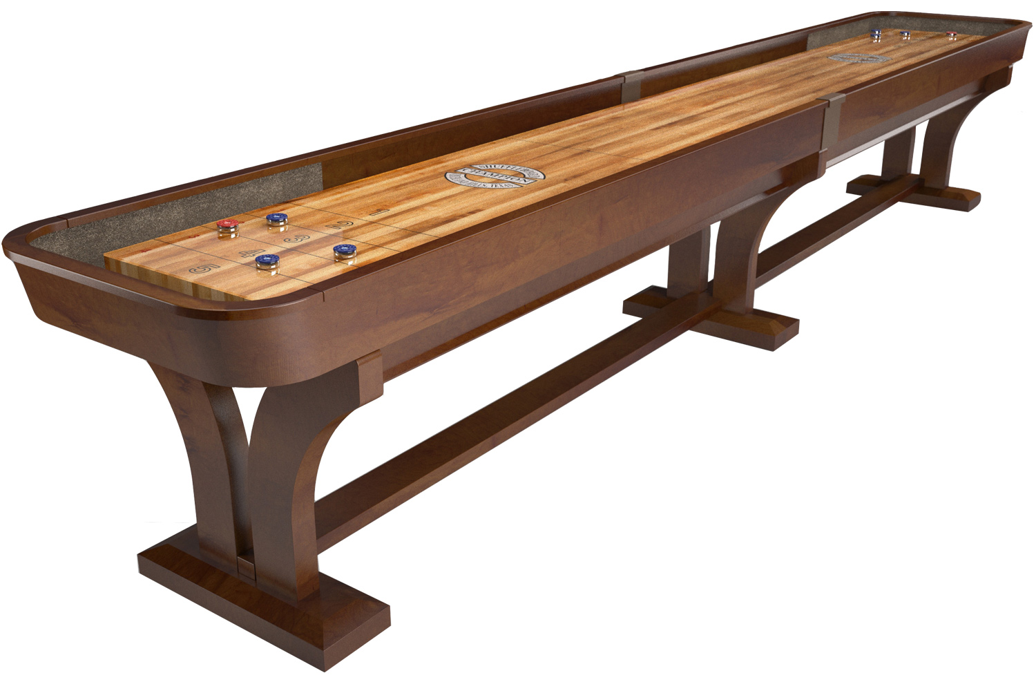 thumbnail image 2 of Heavy Duty PU Leatherette Shuffleboard Table Cover – 9, 12, 14, 16 Ft – Brown 2 of 6
