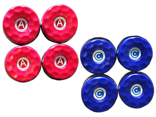 American Shuffleboard Puck Set (4 Red & 4 Blue)