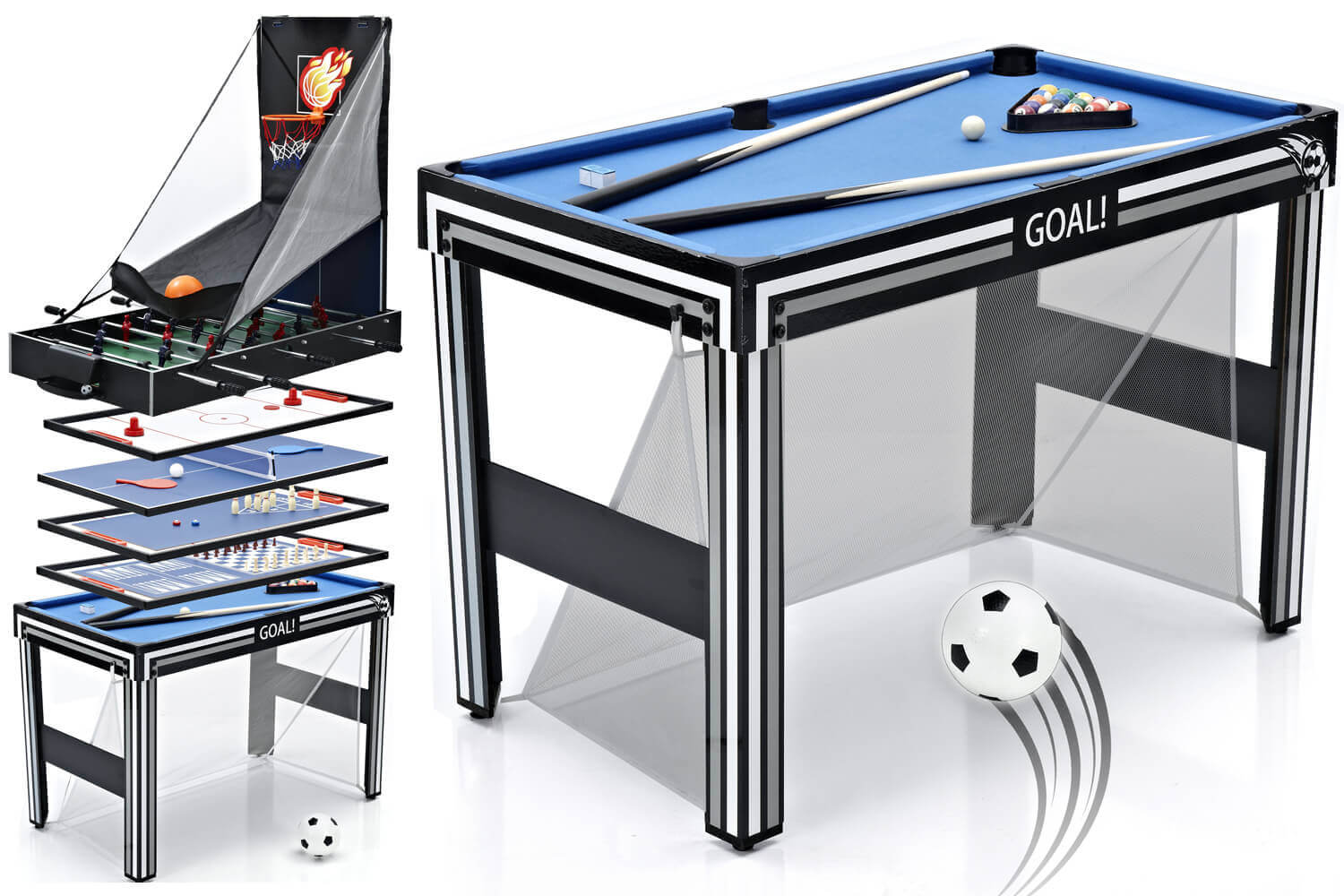 Buy Hy-Pro 8 in 1 Folding Multi Games Table, Multi games tables