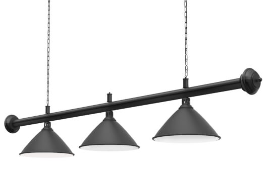 Strikeworth Black Pool Table Lighting Bar