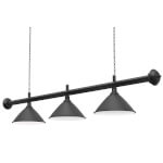 Strikeworth Black Pool Table Lighting Bar