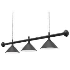 Strikeworth Black Pool Table Lighting Bar