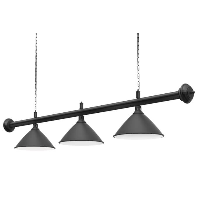 Strikeworth Black Pool Table Lighting Bar
