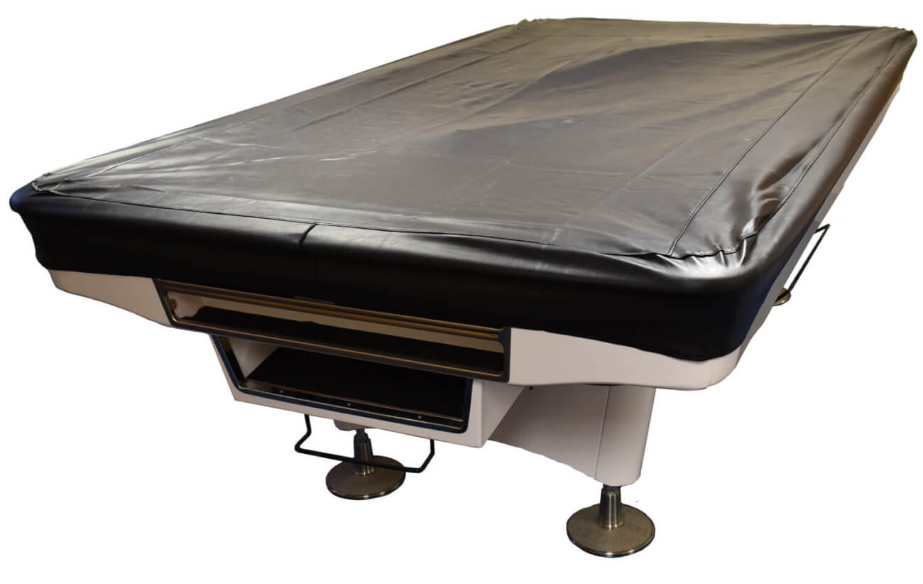 Pureline Black Leather Pool Table Cover
