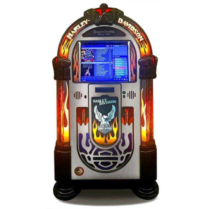 Rock-Ola Harley-Davidson Flames Digital Jukebox 