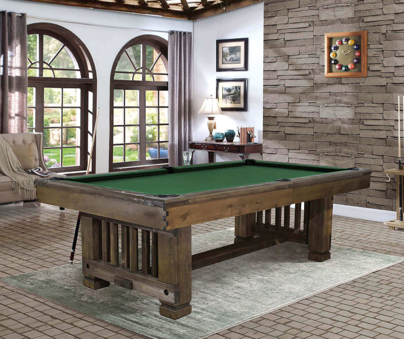 Nebraska Slate Bed 8ft American Pool Table