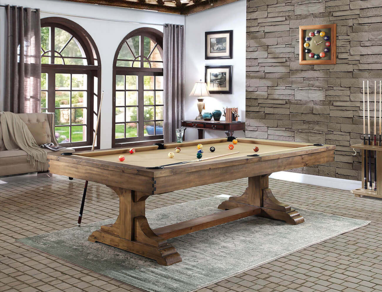 Wyoming Slate Bed 8ft American Pool Table