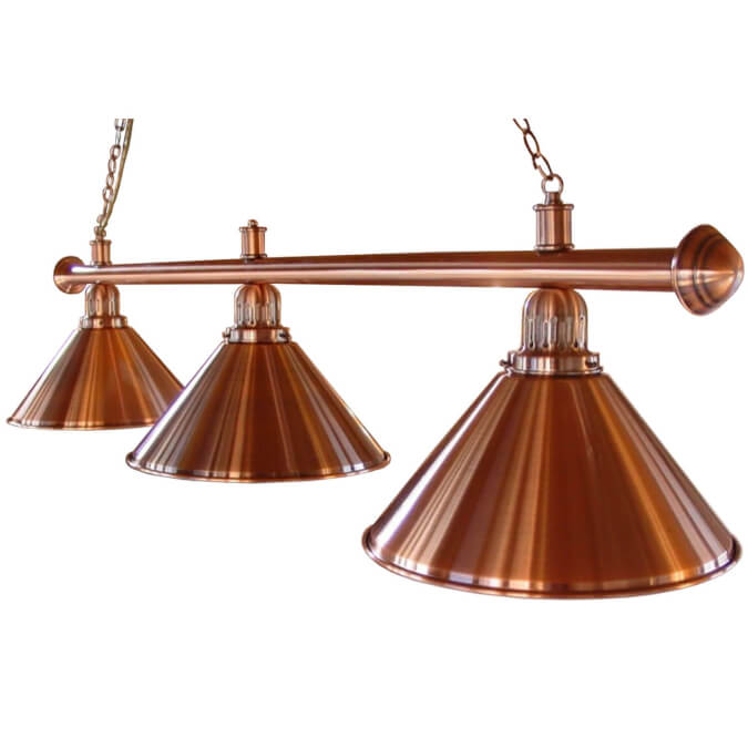 Brushed Copper Pool Table Light Bar