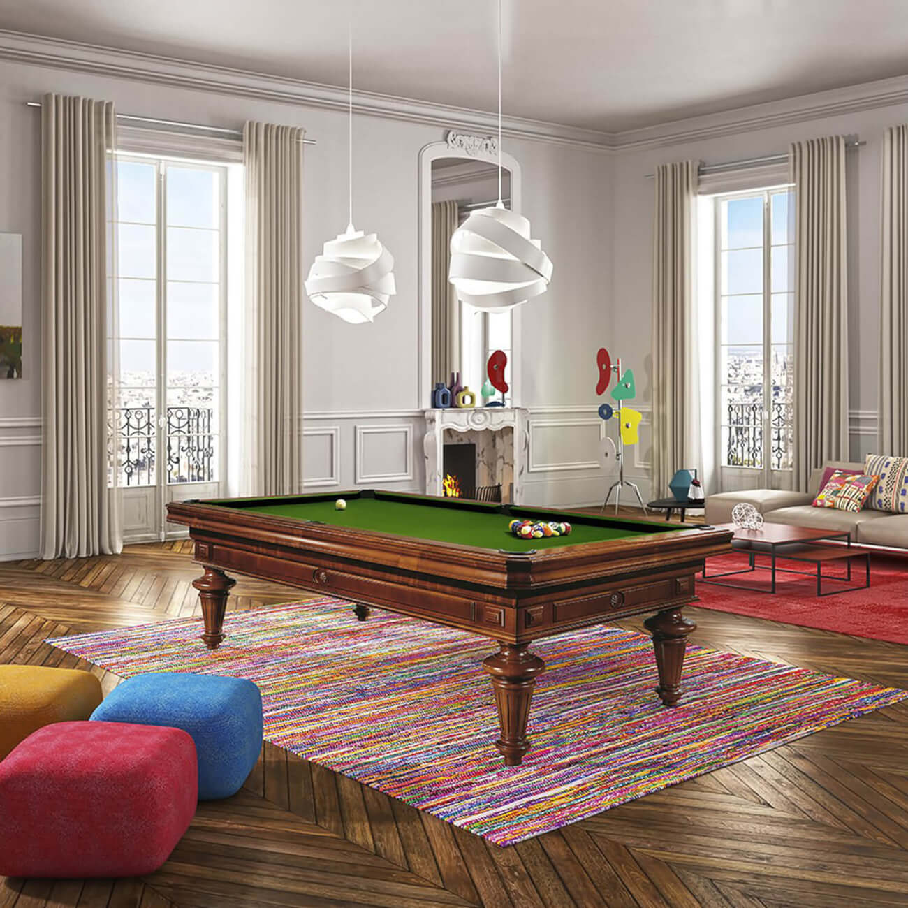 Rene Pierre Vauban American Slate Bed Pool Table