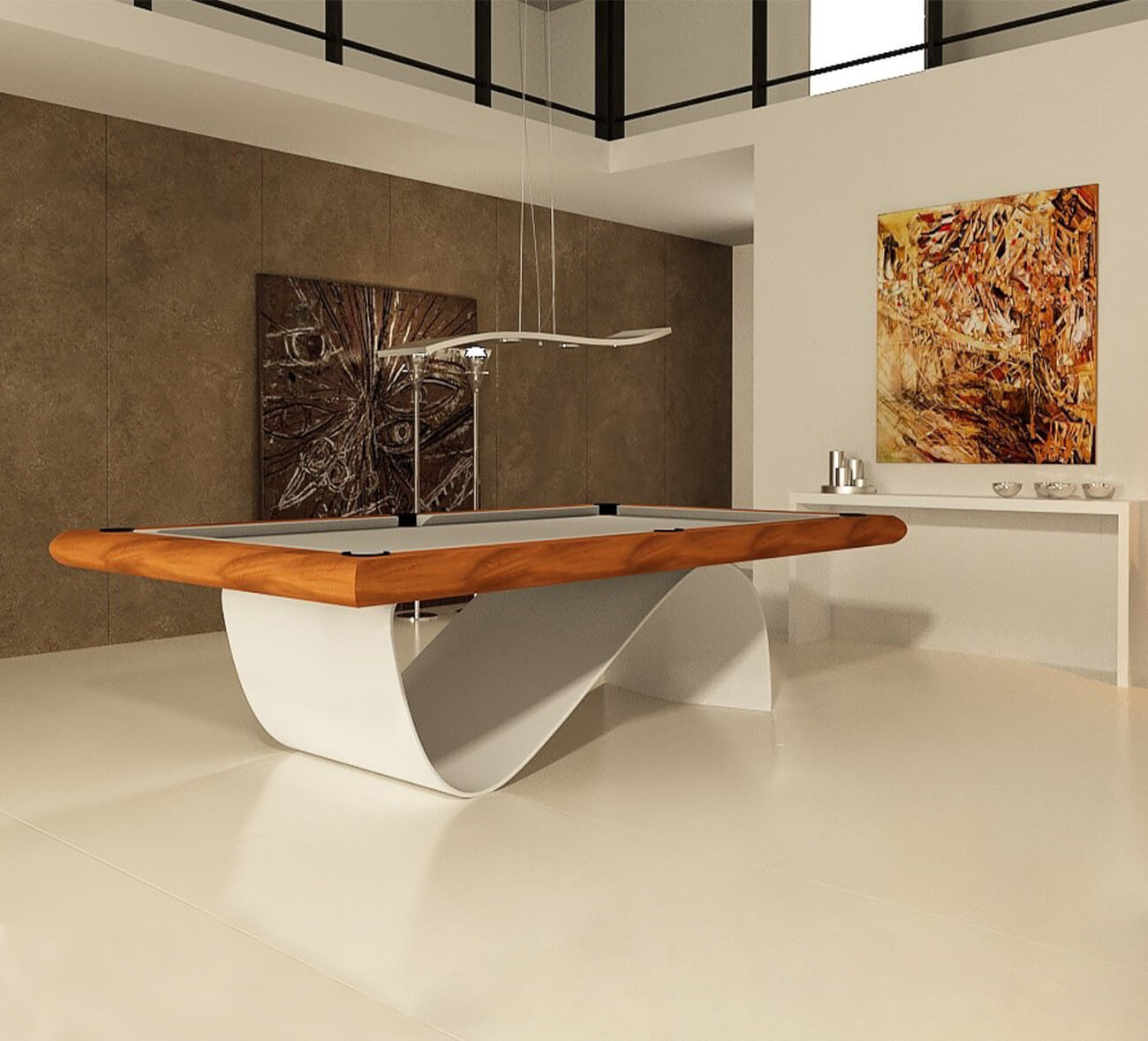 The Picasso Slim Slate Bed Pool Table