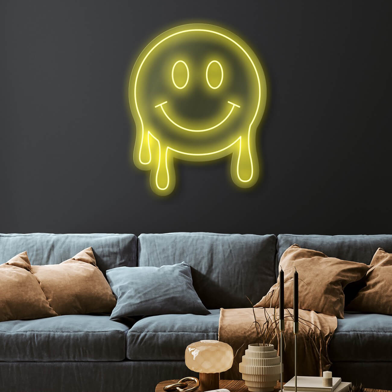 Smiley Face LED Neon Sign