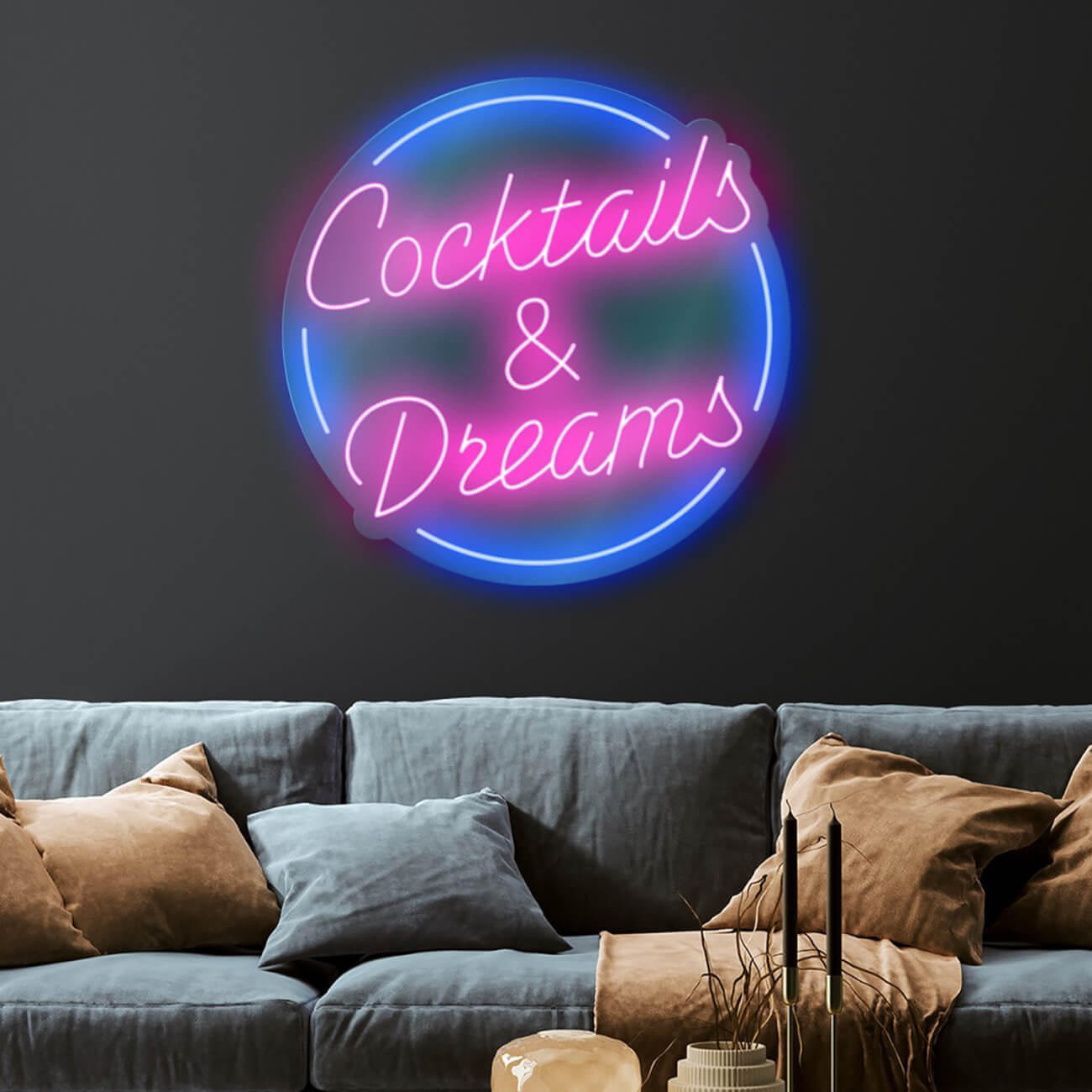 Cocktails & Dreams LED Neon Sign
