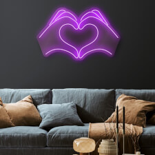 Hands & Heart LED Neon Sign