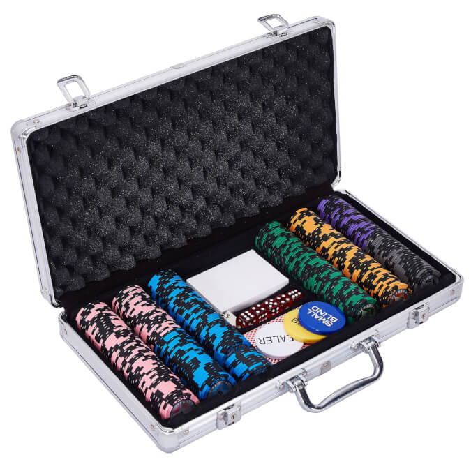 Tekscore 300-Piece Poker Chip & Card Set in Carry Case