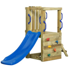 Irma Small Wooden Climbing Frame Tower with Slide by Swing King