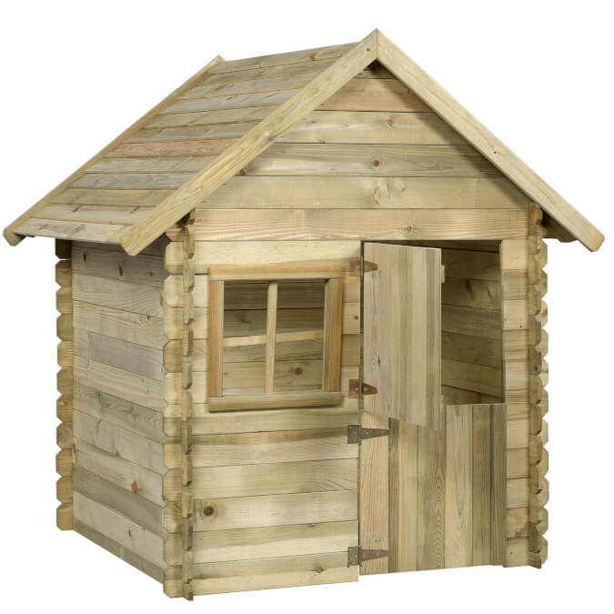 Louise Deluxe Wooden Playhouse with Wooden Floor by Swing King