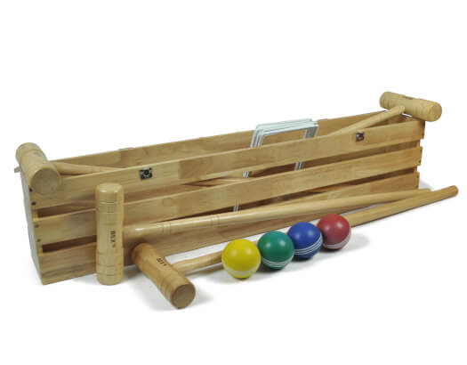 Croquet Pro 4-Mallet Set in Wooden Box