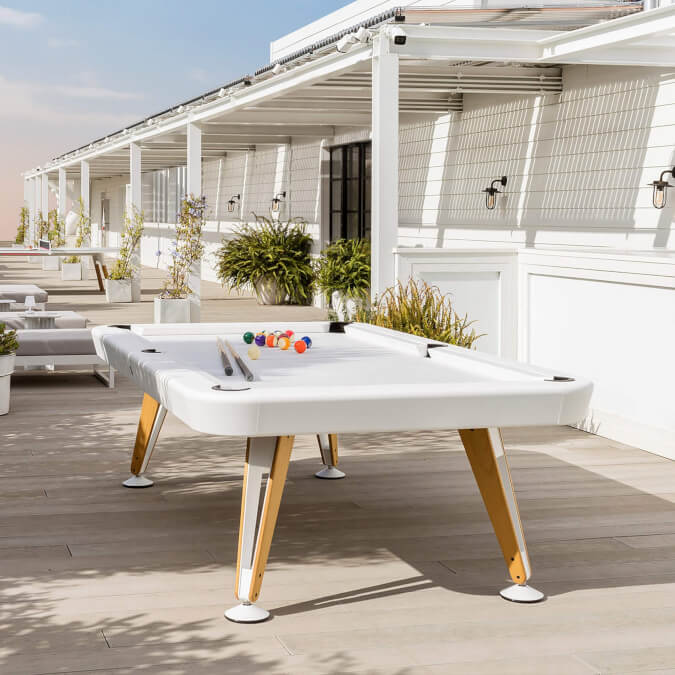RS Barcelona Diagonal Outdoor American Fibre Bed Pool Dining Table