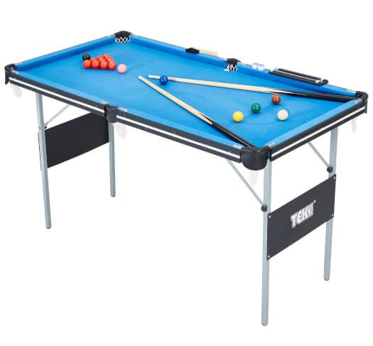 Tekscore Compact 4ft 6in Folding Leg Snooker/Pool Table