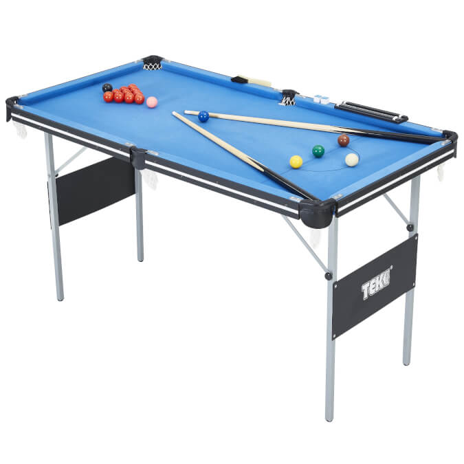 Tekscore Compact 4ft 6in Folding Leg Snooker/Pool Table