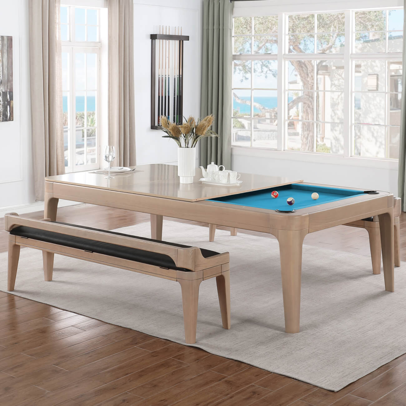 The Pureline Malta American Slate Bed Pool Dining Table