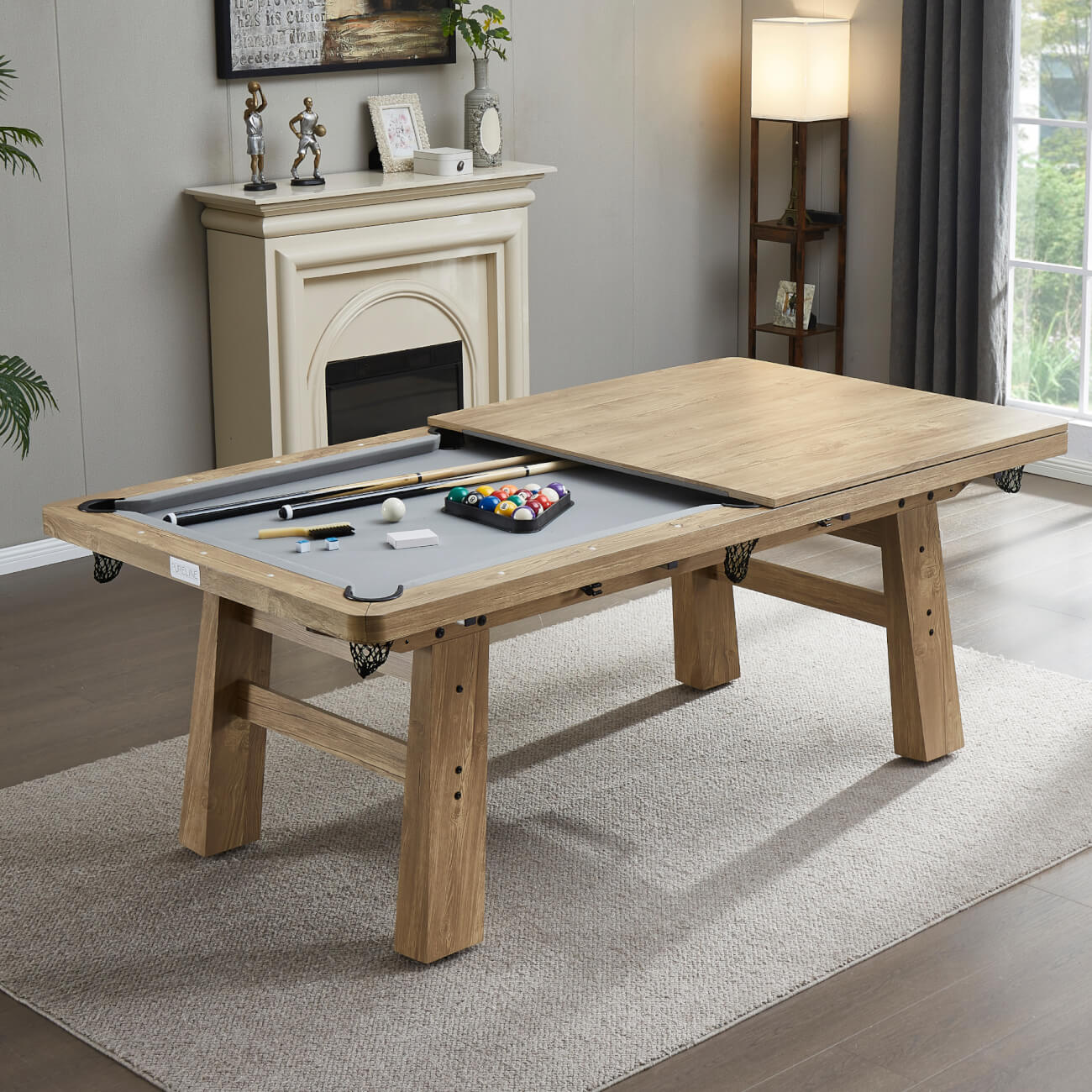 Pureline Rustic Chic Pool, Dining & Cards Table