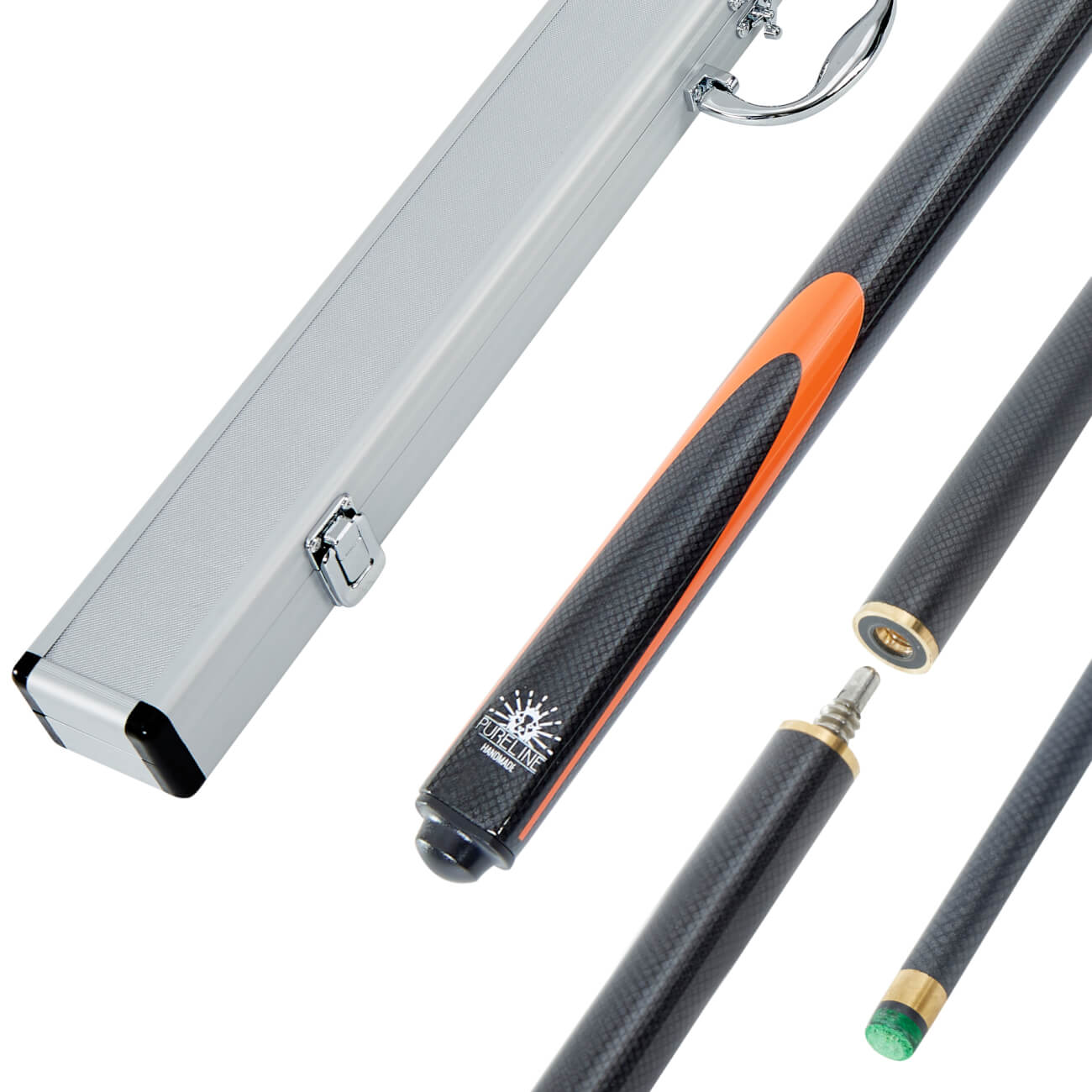 Pureline Panther Fibreglass 57-Inch 2pc Cue & Case Set