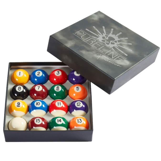 Pureline Premium Spots & Stripes 2 1/4-inch American Pool Ball Set