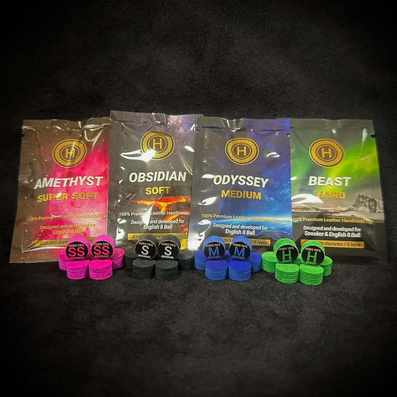 HORO English 8-Ball 10mm Pool Cue Tips