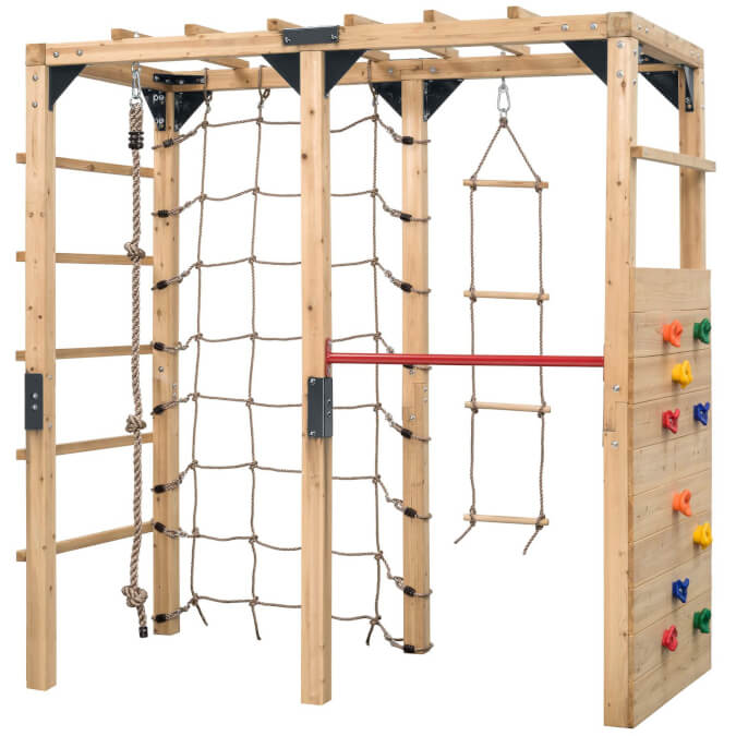 Jack Multi Challenge Wooden Climbing Frame by Swing King
