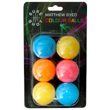 Matthew Syed Coloured Table Tennis Balls (Pack of 6 or 60)