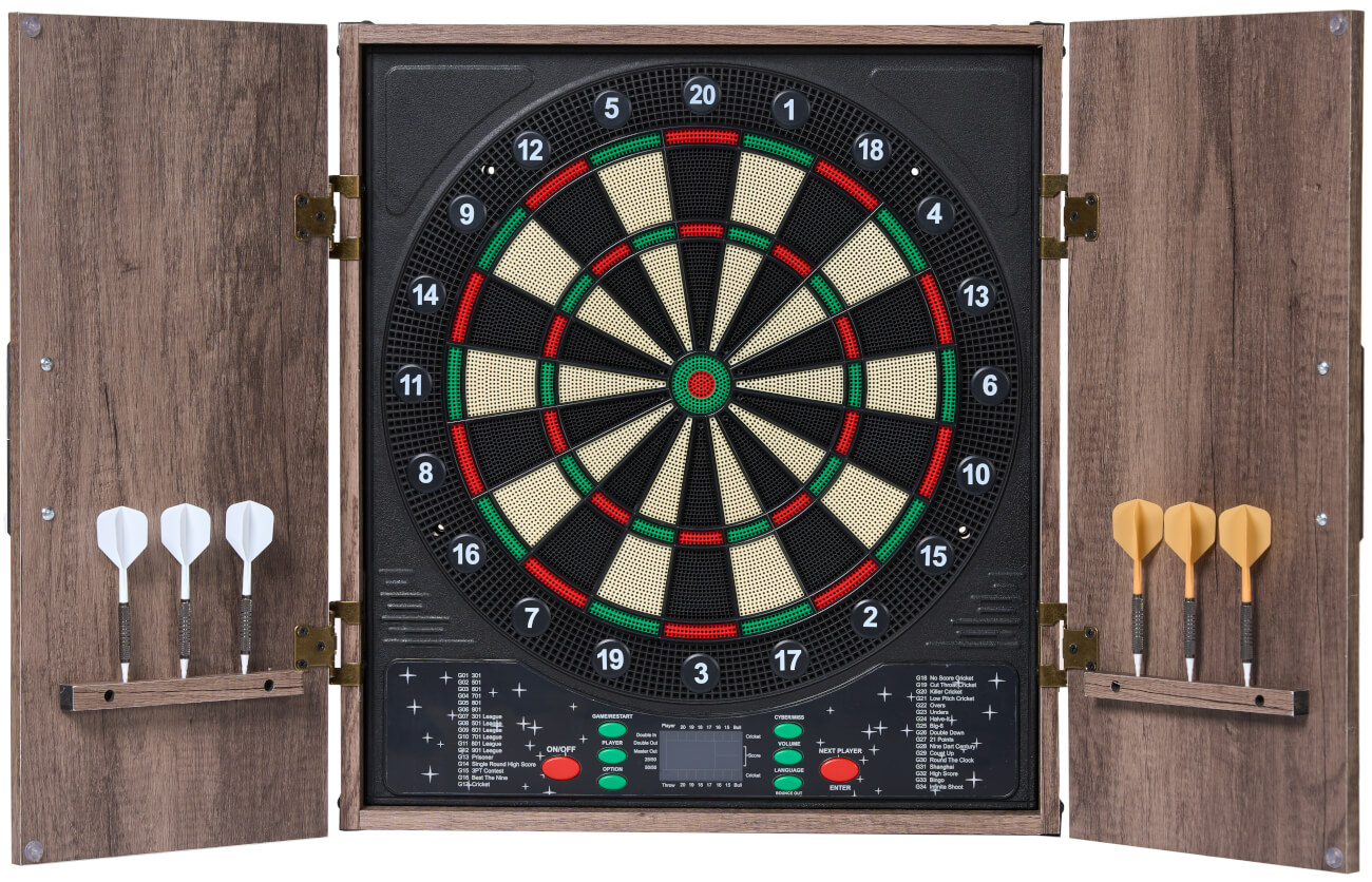 Strikeworth Premium Electronic Dartboard & Cabinet