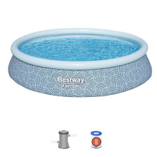 Bestway 13ft x 33in Rattan Fast Set Swimming Pool Set