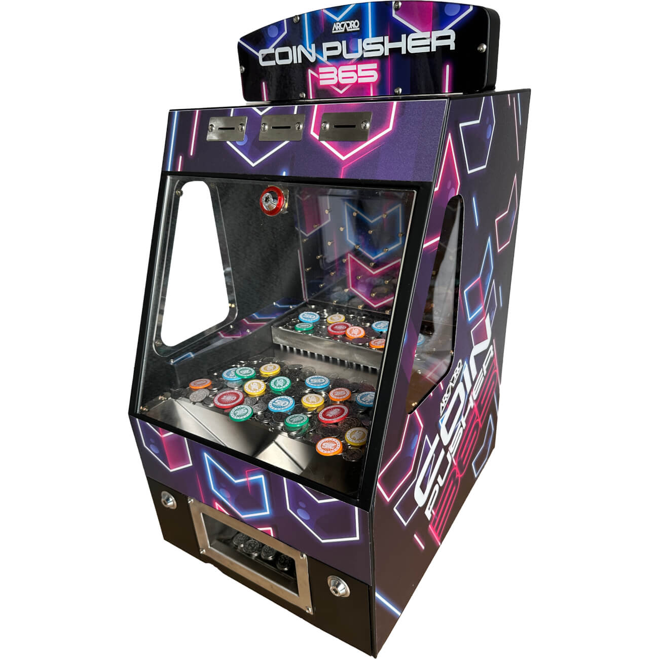 Arcadro Coin Pusher 365 Tabletop Arcade Game