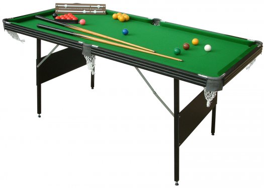 Crucible 6 foot 2-in-1 Folding Snooker & Pool Table