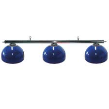 Nostalgia Chrome-Effect Lamp Set with 3 Bowl Shades - Shade Colour : Blue (47-0030-6)