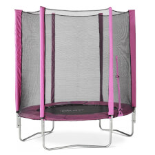 Plum 6ft Junior Springsafe Trampoline & Enclosure - Colour : Pink